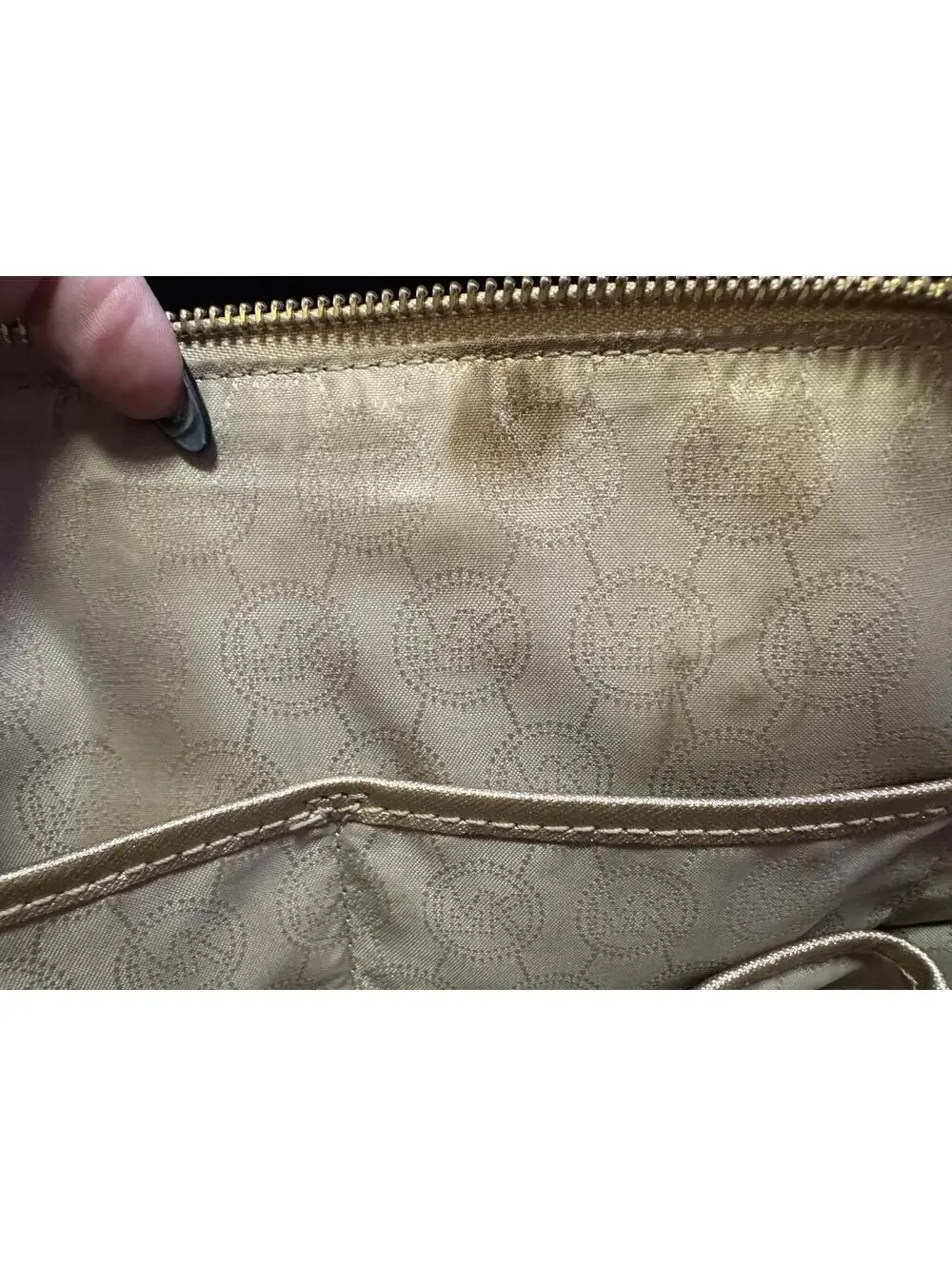 Michael Kors Gold Leather Handbag